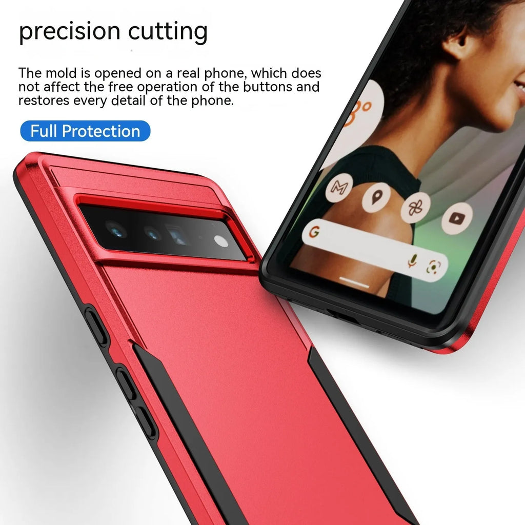 Two-in-one drop-resistant back cover case for Google Pixel with bracket and magnetic suction