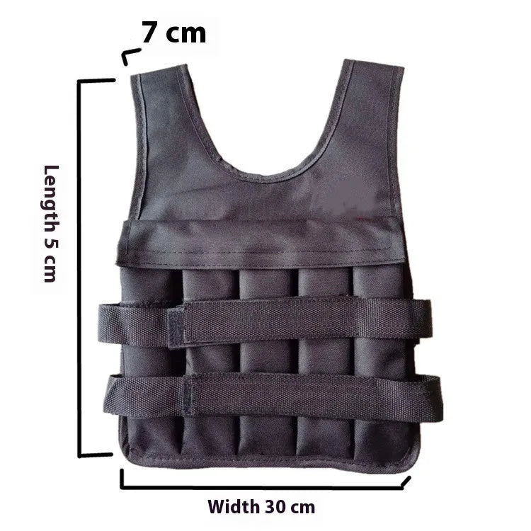 Children's thin shirt-style adjustable sand weight vest for training.