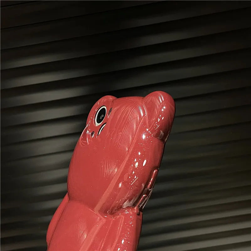 Solid colour three-dimensional bear cute anti-fall silicone phone case for iPhone 11 12 13 14 series, khaki option
