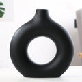 Frosted particle porcelain biscuit vase in neutral colour for floral arrangements