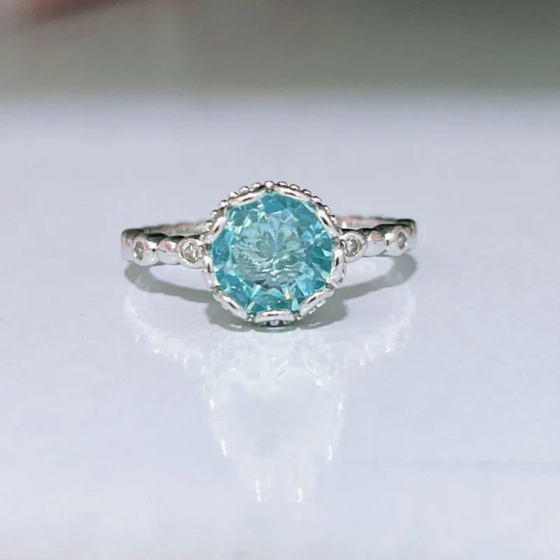 Fashion female zinc alloy ring with zircon creative personality design available in sizes 6 to 10