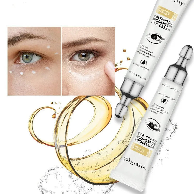 Jar of peptide eye cream for dark circles and puffiness, 20g net content