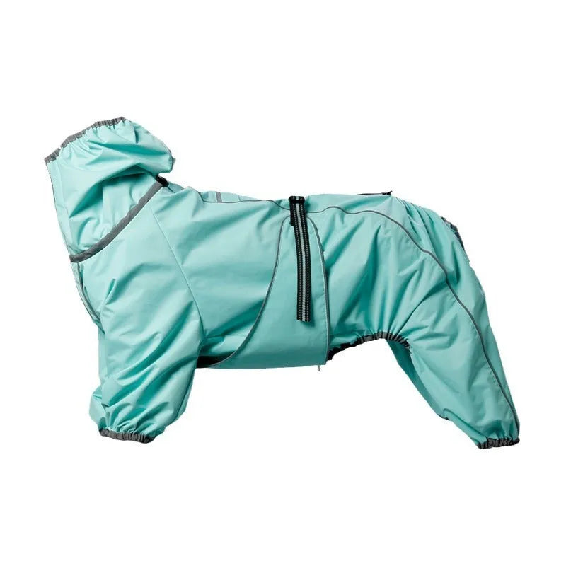 Thickened cotton-padded dog shell jacket in polyester material for winter dog walking