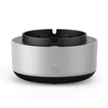 Grey electronic air purifier ashtray with cigarette butt grooves and purification system