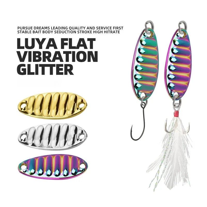 Plastic fake fish bait with feather hook in gold finish, 1.5g-25g weight options for saltwater offset fishing