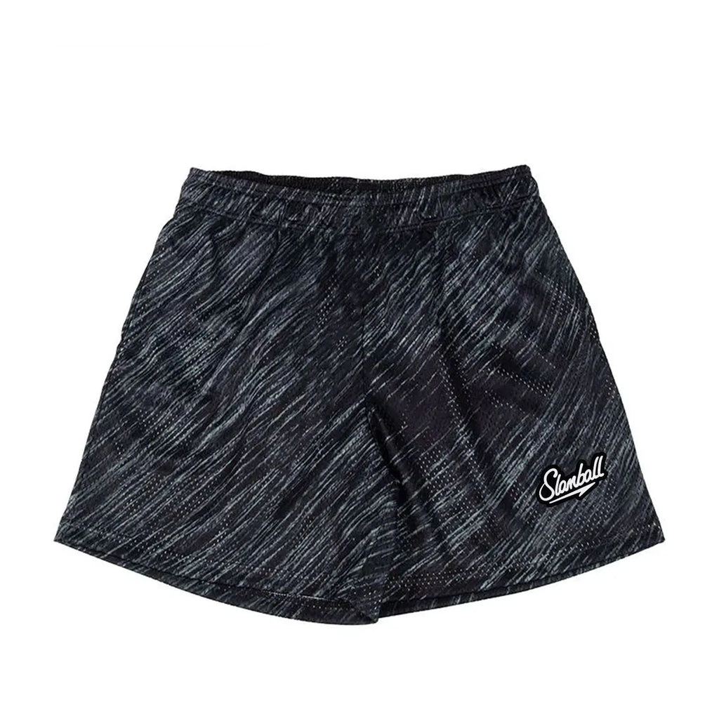 Men's leopard print fitness training shorts with quick-dry fabric