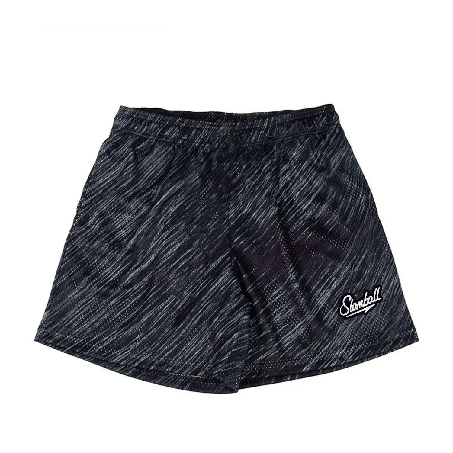 Men's leopard print fitness training shorts with quick-dry fabric