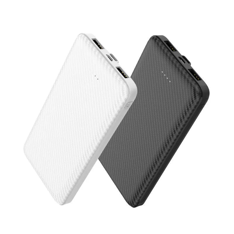 20000 mAh plastic-shell power bank with multi-U port output, black colour, 139x70x15mm