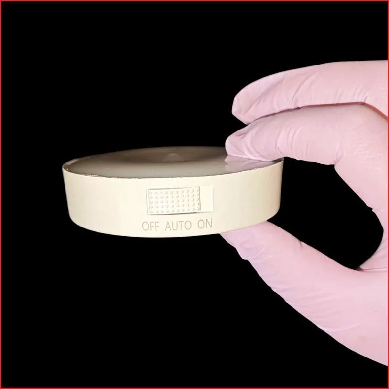 Small round night lamp with side push key, 86mm diameter, white light option