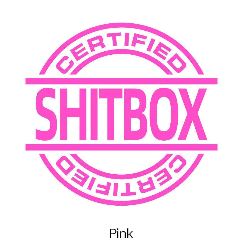 13 by 12 cm creative vinyl car sticker shown in multiple colour options on a vehicle surface.
