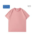 Heavy cotton loose-fit t-shirt in solid colour with short sleeves and pullover style