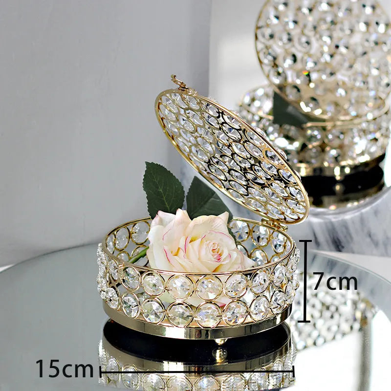 French gold iron jewellery storage box with European style design