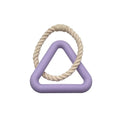 Large triangular dog tug toy made from braided cotton rope in a choice of colours.