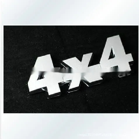 Metal 3D rear car badge sticker for 4x4 off-road vehicles in black finish, 9cm by 3.5cm