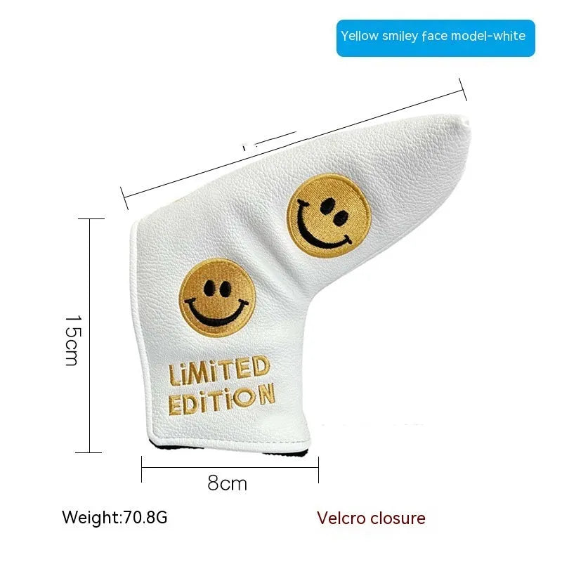 Golf straight bar putter sleeve headcover with PU waterproof fabric in various design options