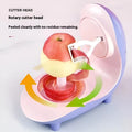 Purple household multi-function USB charging electric peeling machine with stainless steel blade