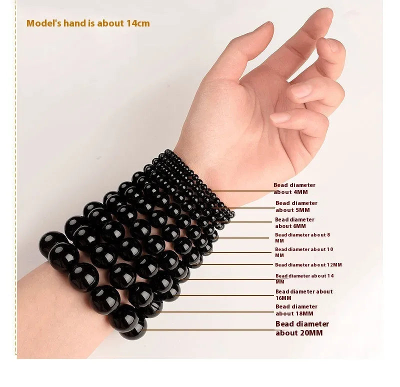 Natural Smokey Violet Hetian Jade straight cut bracelet with polished 8x9mm beads on an elasticated band.