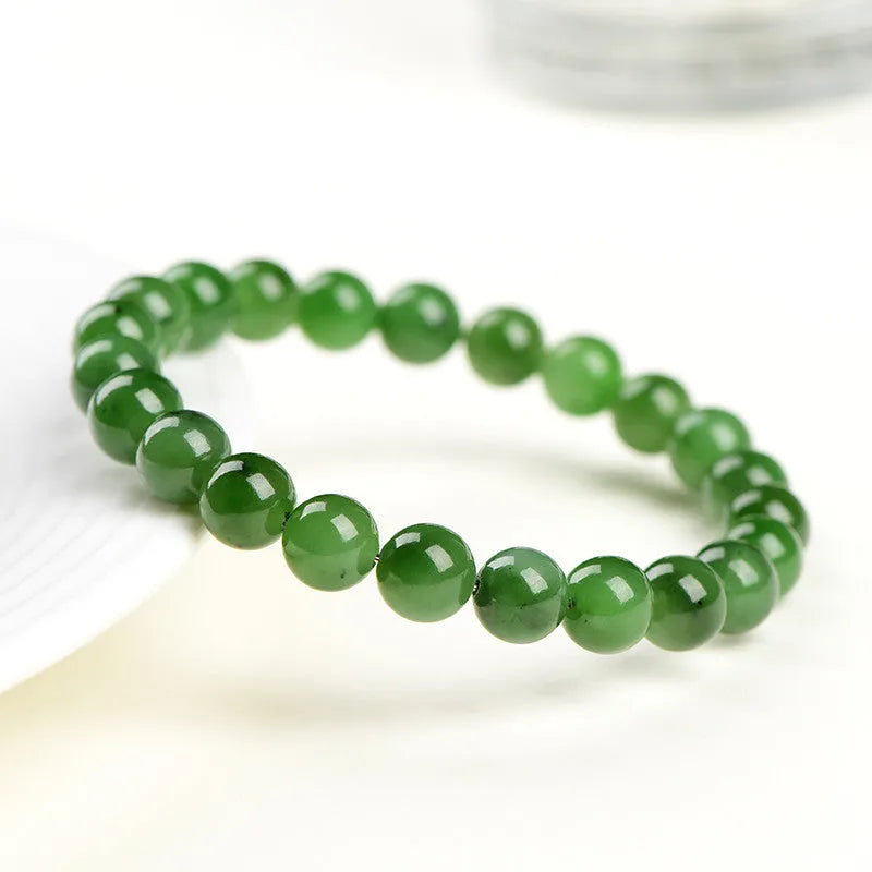 Natural Jasper Ball Bracelet with polished spherical beads in five size options