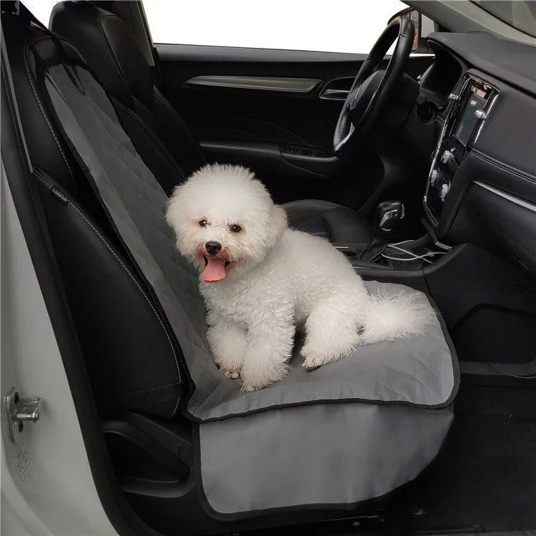 Pet car front seat cover protector in 600D Oxford cloth with PVC coating, 52x102cm