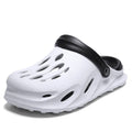 Indoor outdoor dual-use lazy beach sandals for men in gray EVA with injection moulded construction