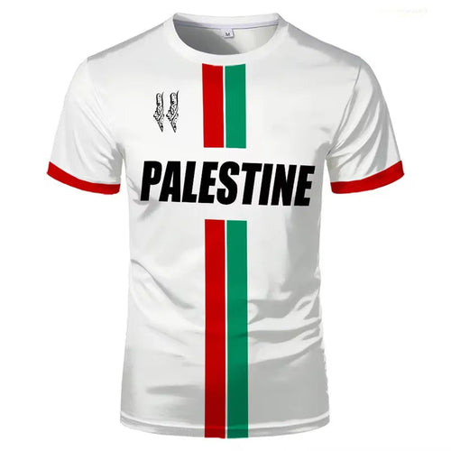 3D printed football pattern on spandex T-shirt with half sleeves in street fashion style
