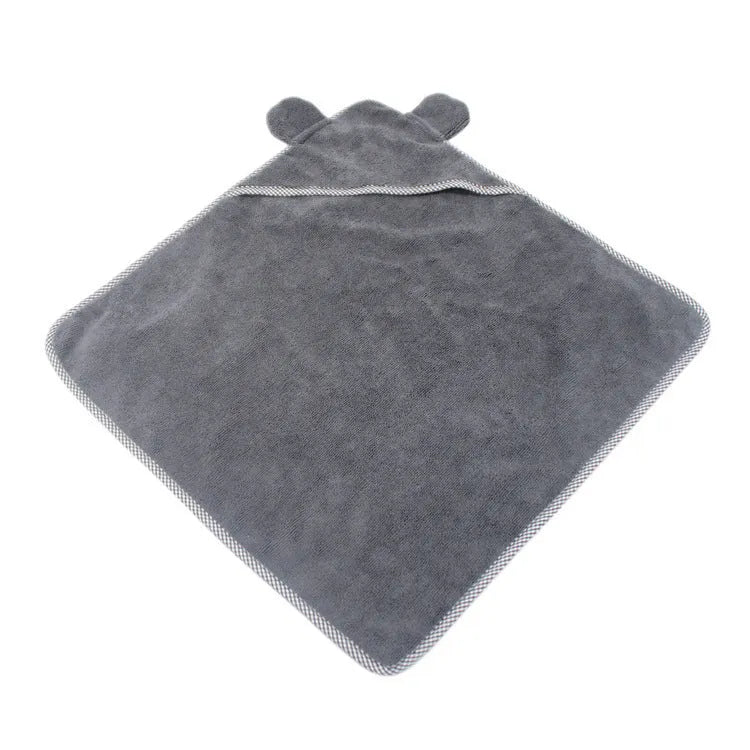 Grey and green microfiber pet towels for dogs and cats in three different sizes