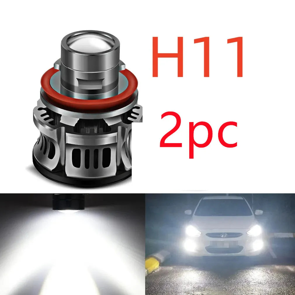 H11 36W Laser Fog LED car light with aviation aluminium alloy body on a plastic holder.