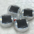 Colourful solar-powered LED decorative light for vehicle wheel hubs with multiple flash modes.