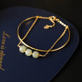 Hetian jade lucky beads bracelet with gold inlay in single, double, and triple bead versions