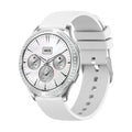 AK53 Bluetooth calling smart watch with metal body and TPU strap, showing heart rate monitoring on 1.32 inch IPS colour touch screen