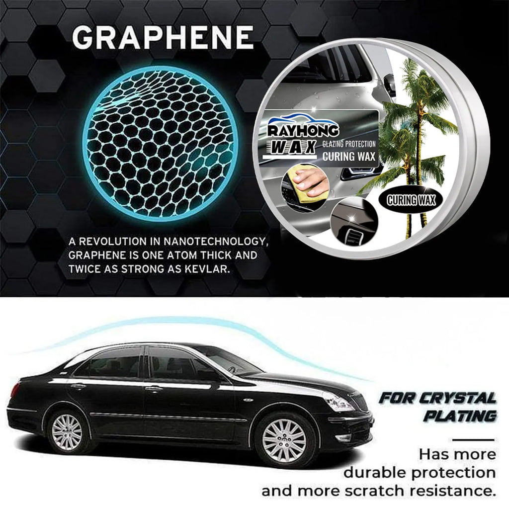 Car coating wax kit showing square wax block and sponge applicator for automotive paint maintenance