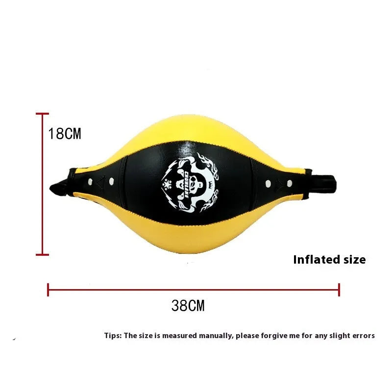 Diamond pattern PU leather hanging speed ball for boxing and Muay Thai training
