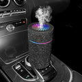 Diamond-shaped car humidifier with air purifier function in multiple colour options