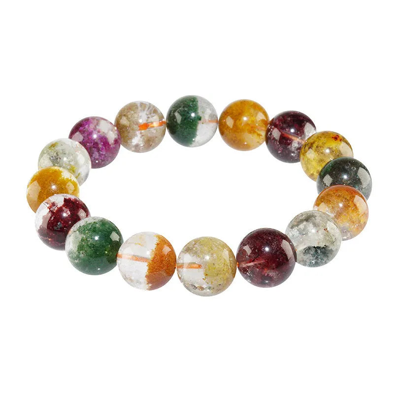 10mm crystal ball bracelet with colourful ghost cornucopia ethnic pattern