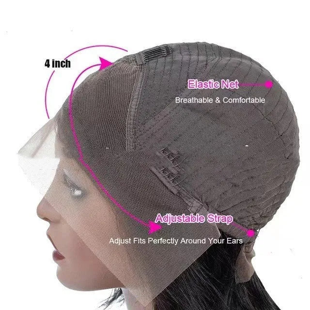 Real human hair lace front headgear with 4x4 lace and star fashion style