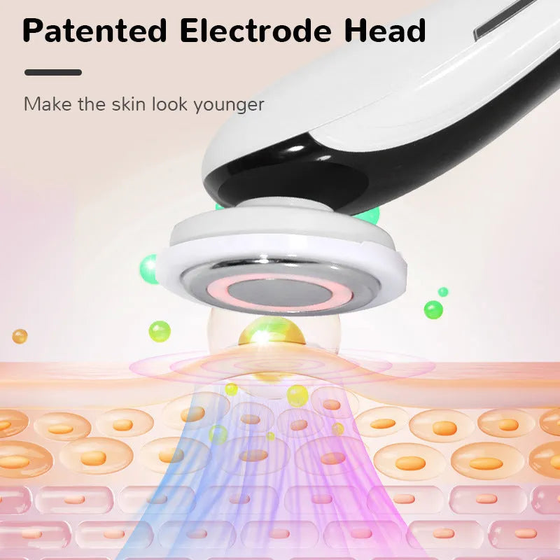 Red and blue light multifunctional portable face lifting device with white body