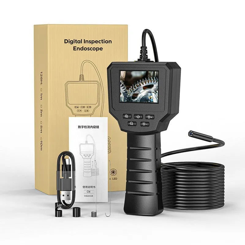 Waterproof HD inspection camera with 8mm probe for automotive and plumbing pipeline visual inspection