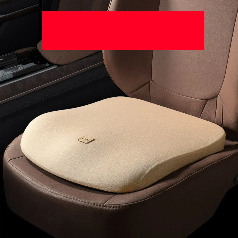 Memory foam car seat cushion in grey colour with elastic fabric surface for office chair and driving tail spine support
