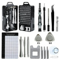 115-in-1 precision screwdriver set with 91 metal bits, magnetic tips, extension bar, and ergonomic handle in a sturdy case