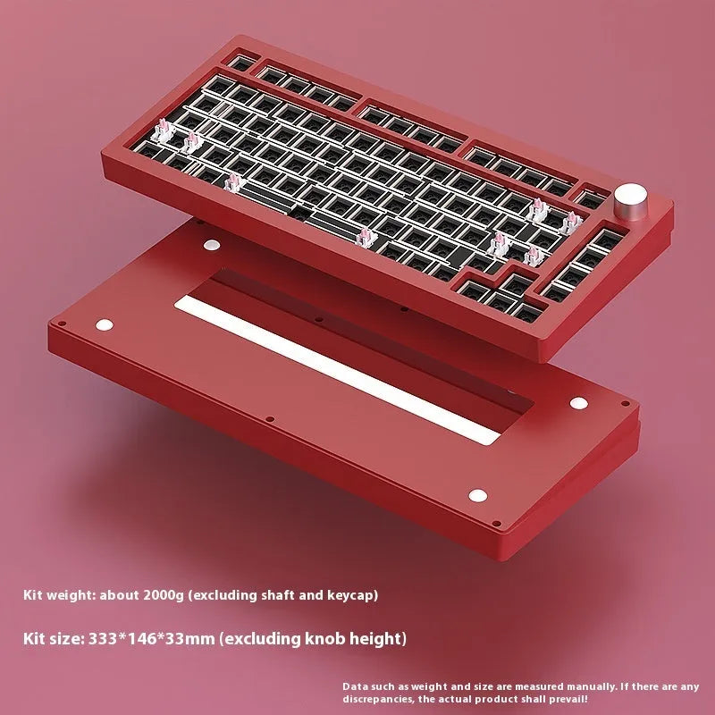 Aluminium mechanical keyboard kit with tri-mode connectivity and customisation tools