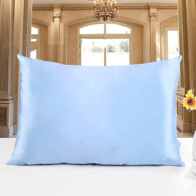 19 momme double-sided silk pillowcase shown in silver grey colour