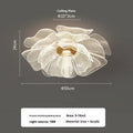 55cm flower acrylic ceiling light with white lampshade and iron frame for bedroom