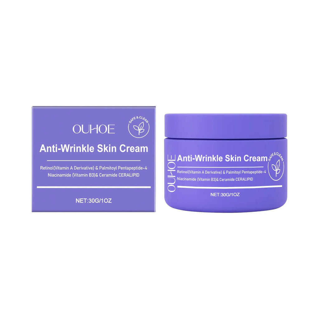 30g jar of retinol neck cream with ceramide and peptide formula for daily moisturising