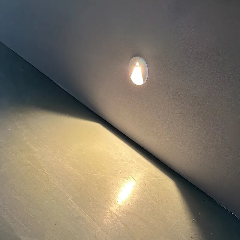 3W aluminium IP65 step light 82mm diameter warm white motion sensor outdoor stair night light