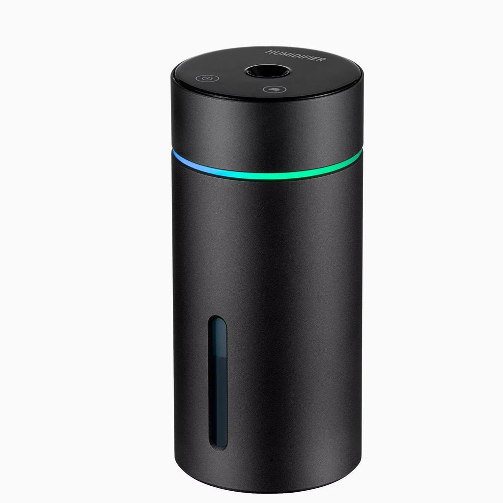 Aluminium car air humidifier and essential oil diffuser with 260ml capacity and USB cable