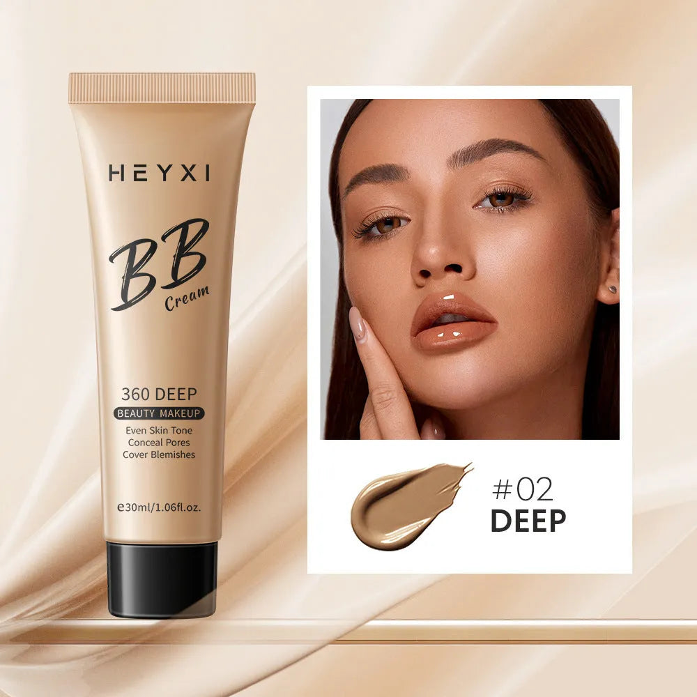 Waterproof sweat-proof BB cream in four shade colours 01 02 03 04