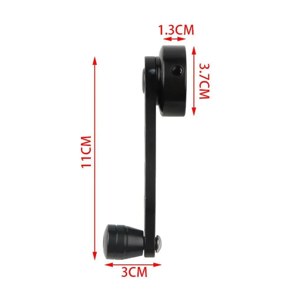 Pair of black alloy car door handles for lifter hand crank modification