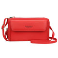 Ladies double zipper long wallet in soft PU leather available in multiple colours