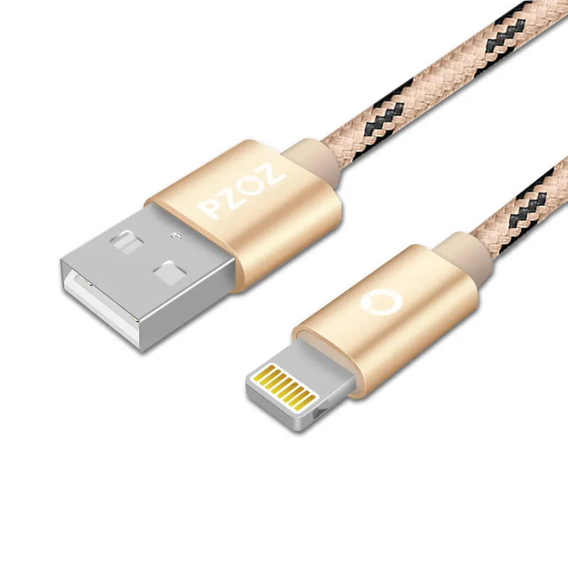 Apple MFI certified Lightning data cable in grey or silver with 1 metre length