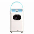 Smart HD home projector with remote control showing 1280x800 resolution and Android functionality